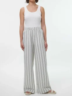 Grüne Erde Hose aus Bio-Leinen und Baumwolle, 60 multistreif grün, 38, GOTS