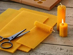 Grüne Erde Kerzenbastelset, natur, 6 Platten zu 30 x 20 cm, 120 cm Docht und Bastelanleitung