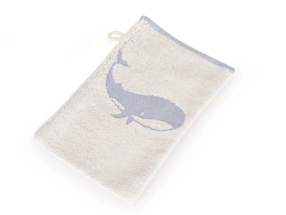 Kinder Grüne Erde Kinder-Waschhandschuh Wal, , 17 x 24 cm, 100 % Baumwolle, GOTS