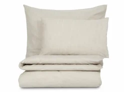 Grüne Erde Kissenüberzug FABIA Pur, stein, 40 x 60 cm, 100 % Baumwolle, Chambray, GOTS