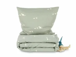 Kinder Grüne Erde Kissenüberzug MIMI, hellgrün, 40 x 40 cm, 100 % Baumwolle, Satin, GOTS