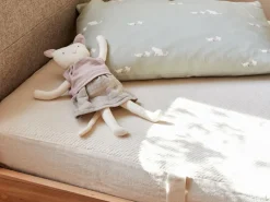 Kinder Grüne Erde Kissenüberzug MIMI, hellgrün, 40 x 40 cm, 100 % Baumwolle, Satin, GOTS