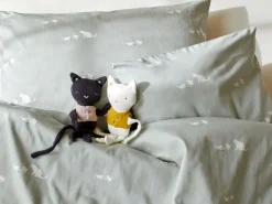 Kinder Grüne Erde Kissenüberzug MIMI, hellgrün, 40 x 40 cm, 100 % Baumwolle, Satin, GOTS