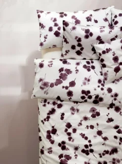 Grüne Erde Kissenüberzug TATIANA, pflaume, 40 x 60 cm, 100 % Baumwolle, Satin, GOTS