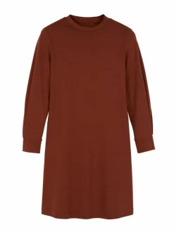 Grüne Erde Kleid aus Bio Baumwolle, 76 mahagoni, 38, GOTS