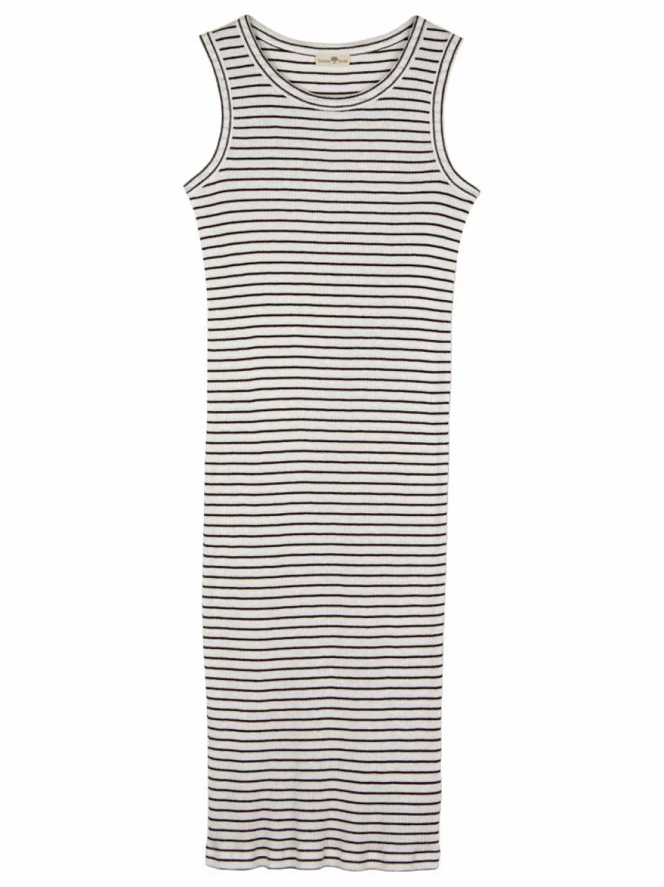 Grüne Erde Kleid aus Bio Baumwolle, 63 kakao/offwhite, S, GOTS