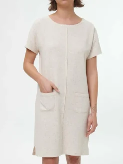 Grüne Erde Kleid aus Bio Baumwolle/Hanf, 13 undyed, 38, GOTS