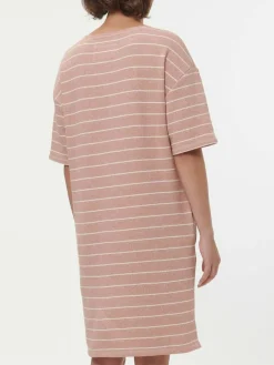 Grüne Erde Kleid aus Bio-Baumwolle, 85 camelie/offwhite, S, GOTS