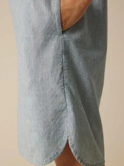 Grüne Erde Kleid aus Bio-Baumwolle, 74 streif blau-weiss, 40, GOTS