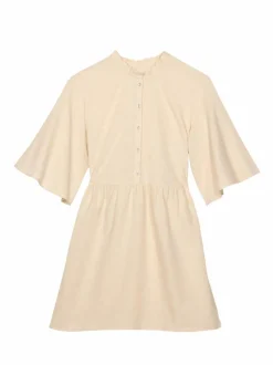 Grüne Erde Kleid aus Bio-Baumwolle und Leinen, , 38, GOTS