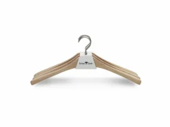 Grüne Erde Kleiderbügel breit im 3er Set ohne Steg mit vernickeltem Haken