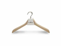 Grüne Erde Kleiderbügel schmal im 5er Set ohne Steg mit vernickeltem Haken