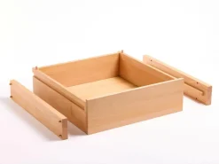 Grüne Erde Kleiderschrank Kurami, Lade inkl. 2 Stk. Führungen, Abteil A,