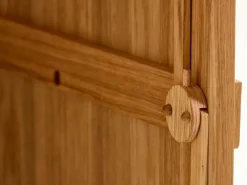 Grüne Erde Kleiderschrank Tenso 3-türig, Wollstoff Tano Natur (79),