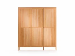 Grüne Erde Kleiderschrank Tenso, 3-türig, Holz,