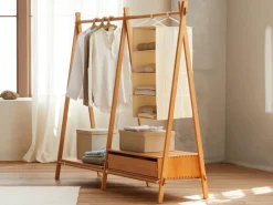 Grüne Erde Kleiderständer Jukai Pur, + 2 Anbauelemente,