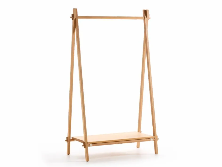 Grüne Erde Kleiderständer Jukai Pur, mit Ablageboard,