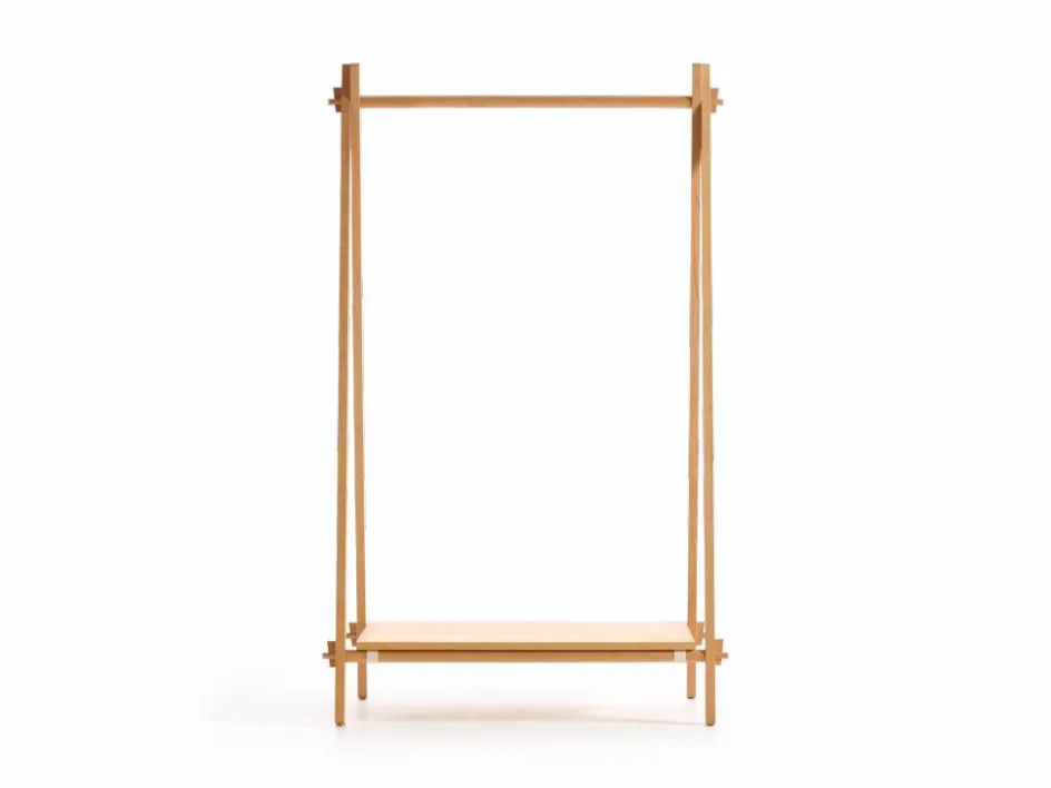 Grüne Erde Kleiderständer Jukai Pur, mit Ablageboard,