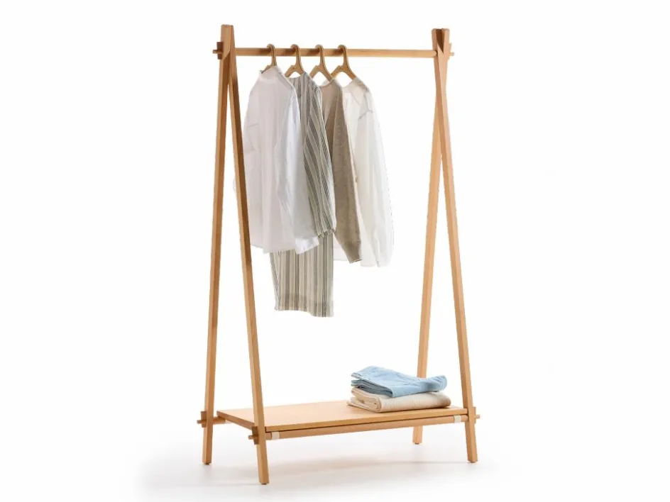 Grüne Erde Kleiderständer Jukai Pur, mit Ablageboard,