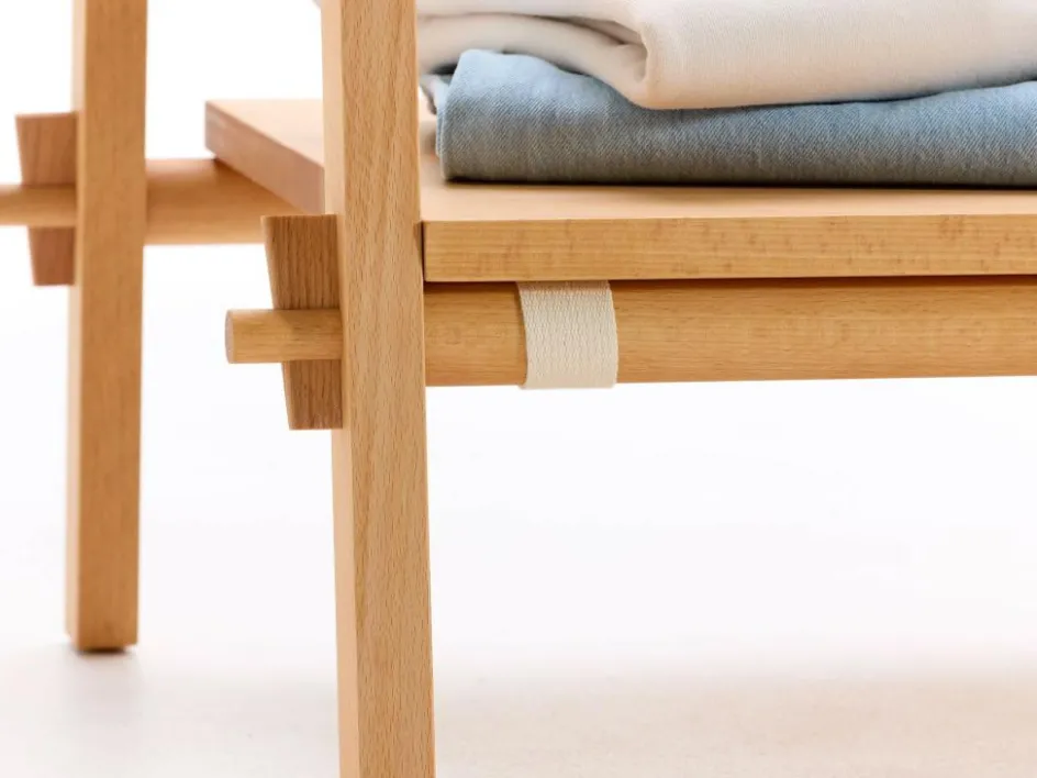 Grüne Erde Kleiderständer Jukai Pur, mit Ablageboard,