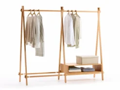 Grüne Erde Kleiderständer Jukai Pur, mit Anbauelement und Box,