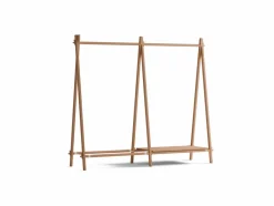 Grüne Erde Kleiderständer Jukai Pur, mit Anbauelement und Ablageboard,