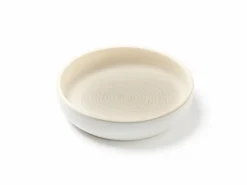 Grüne Erde Kresseteller aus weißem Terracotta, H 4 cm, ø 17 cm