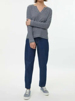 Grüne Erde Langarmshirt aus Bio Leinen/Baumwolle, , 38, GOTS