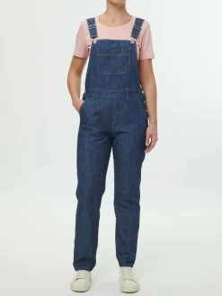 Grüne Erde Latzhose aus Bio-Baumwolle, 36 dark denim, 36, GOTS