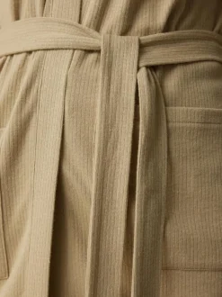 Grüne Erde Mantel aus Bio-Baumwolle und Leinen, 46 light khaki, S, GOTS