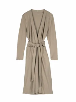 Grüne Erde Mantel aus Bio-Baumwolle und Leinen, 46 light khaki, S, GOTS