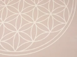 Grüne Erde Meditationsdecke Blume des Lebens, natur/quarz, 150 x 200 cm, 100 % Baumwolle, GOTS