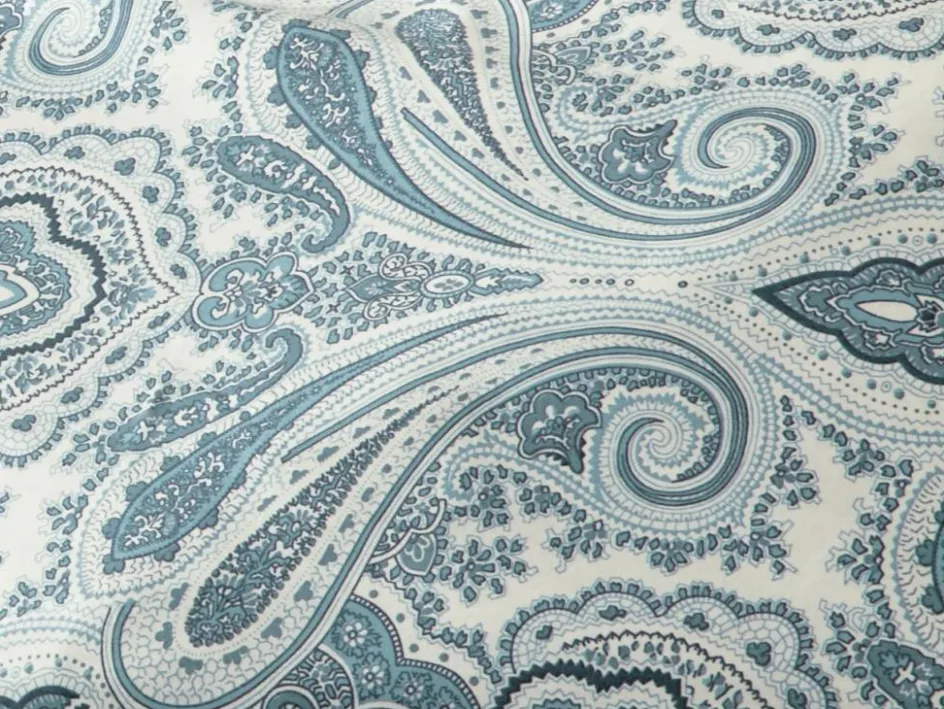 Grüne Erde Meterware Satin PRISKA, pazifik, 100 % Baumwolle, Breite 160 cm, 130 g/m2, GOTS