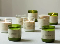 Grüne Erde Natürliche Rapswachskerze BLUMENKIND im rezyklierten Glas, Baumwolldocht, 325 ml, H 9,5 cm, ø 8,5 cm