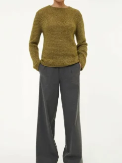 Grüne Erde Pullover aus Alpakawolle und Bio-Baumwolle, , S