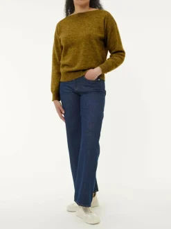 Grüne Erde Pullover aus Alpakawolle, , S