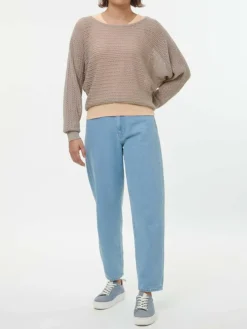 Grüne Erde Pullover aus Alpakawolle, 73 camelie, S