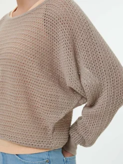 Grüne Erde Pullover aus Alpakawolle, 73 camelie, S