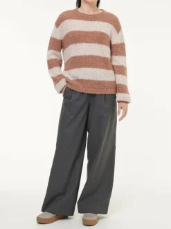 Grüne Erde Pullover aus Alpakawolle, 72 rosenholz, S