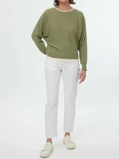 Grüne Erde Pullover aus Bio-Baumwolle, 43 olivgrün, S, GOTS