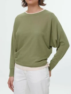 Grüne Erde Pullover aus Bio-Baumwolle, 43 olivgrün, S, GOTS
