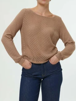 Grüne Erde Pullover aus Bio-Baumwolle, 21 nougat, S, GOTS