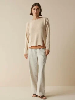 Grüne Erde Pullover aus Bio-Baumwolle und Leinen, , L, GOTS