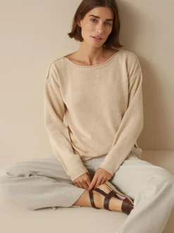 Grüne Erde Pullover aus Bio-Baumwolle und Leinen, , L, GOTS