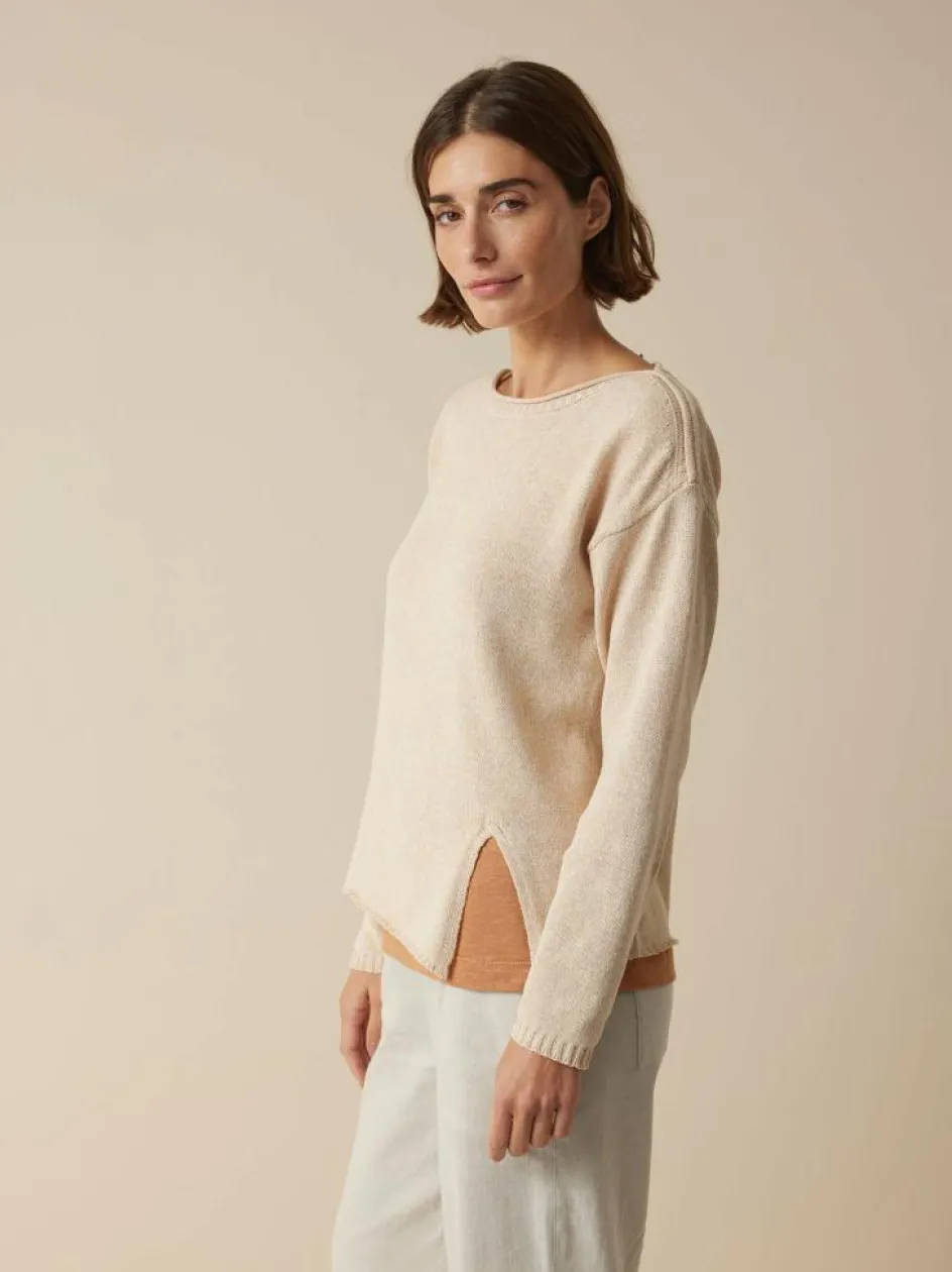 Grüne Erde Pullover aus Bio-Baumwolle und Leinen, , L, GOTS