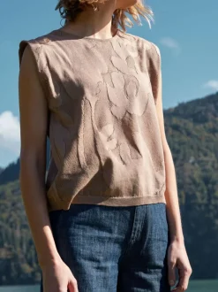 Grüne Erde Pullover aus Bio-Baumwolle, 21 nougat, S, GOTS