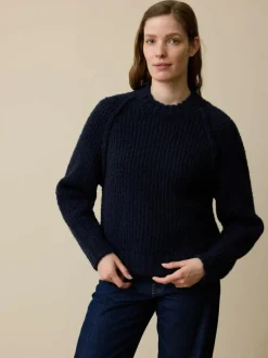 Grüne Erde Pullover aus Bio-Wolle, 39 dunkelblau, S, GOTS