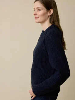 Grüne Erde Pullover aus Bio-Wolle, 39 dunkelblau, S, GOTS