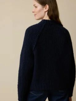 Grüne Erde Pullover aus Bio-Wolle, 39 dunkelblau, S, GOTS