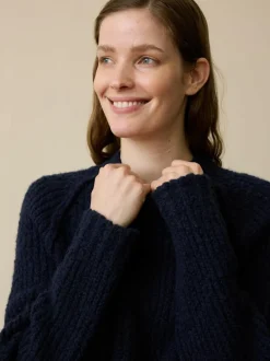 Grüne Erde Pullover aus Bio-Wolle, 39 dunkelblau, S, GOTS